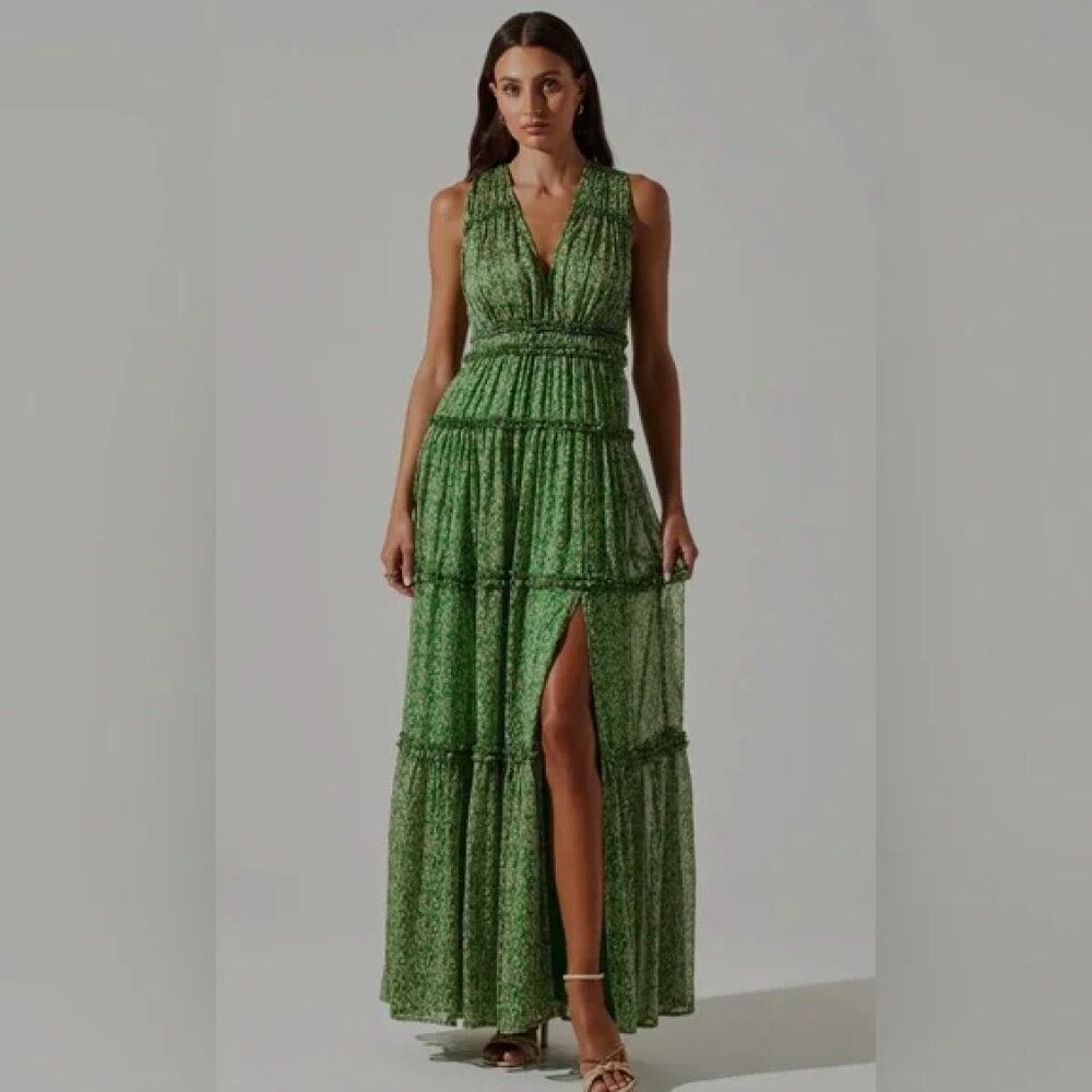 ASTR The Label Edessa Tiered Ruffle Maxi